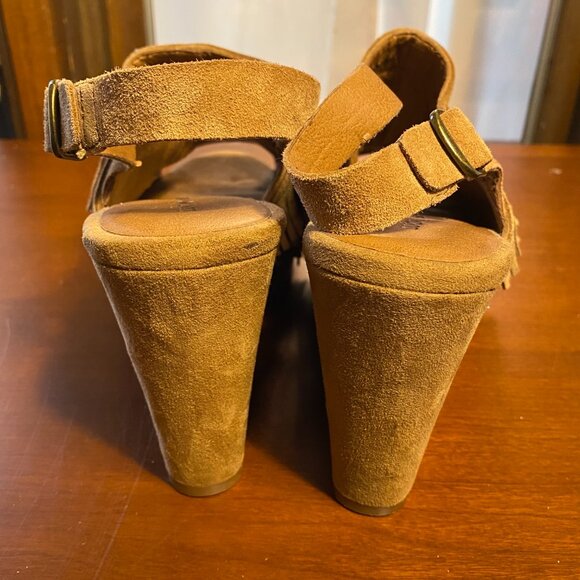 Lucky Brand Fringed Platform Wedge Women's Size 9 - Picture 6 of 11